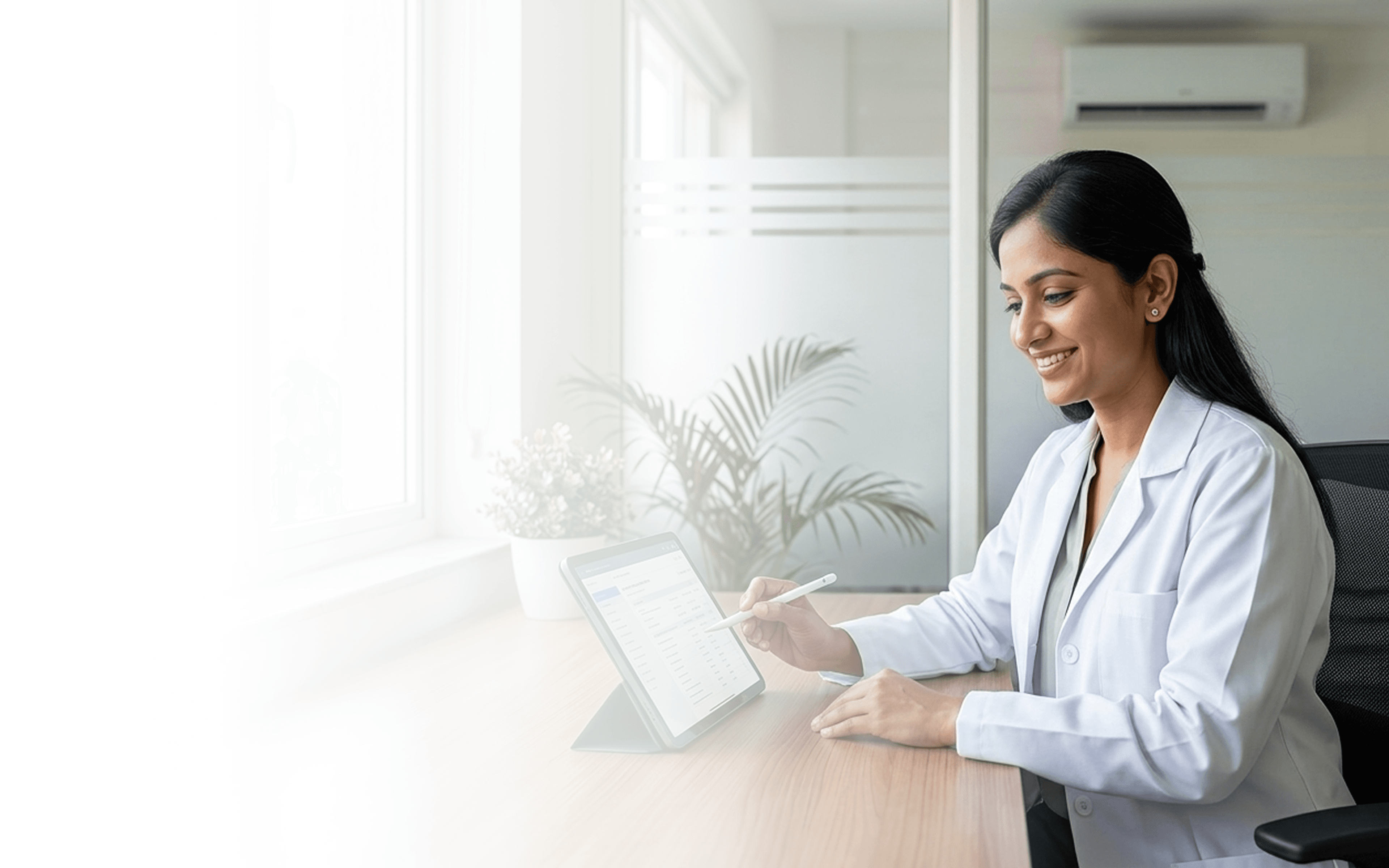 Medical professional using the Kmed Prep platform